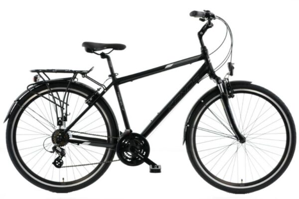 Miesten trekking-pyörä Kands Travel-X, alumiini, 28", 21 vaihdetta, Musta
