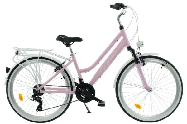 Lasten polkupyörä Kands Aurelia Alumiini, 26", 140–160 cm, 18 vaihdetta, Vaaleanpunainen