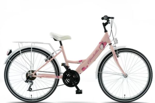 Lasten polkupyörä Kands Giulietta 24", 130–165 cm, 18 vaihdetta, Vaaleanpunainen