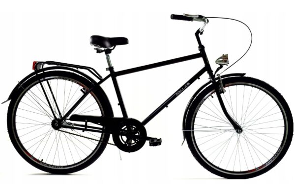 Miesten polkupyörä Davi Men, 28", 165–190 cm, 1 vaihde, Musta