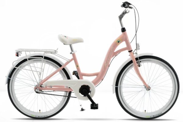 Lasten polkupyörä Kands Olivia 24”, Alumiini, 130–165 cm, 3 vaihdetta, Vaaleanpunainen