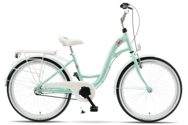 Lasten polkupyörä Kands Olivia 24”, Alumiini, 130–165 cm, 3 vaihdetta, Vihreä
