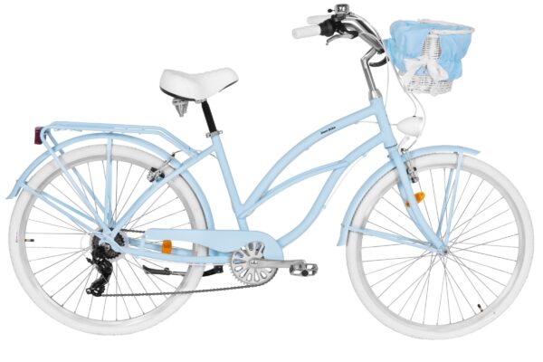 Naisten kaupunkipyörä Davi Bianca Cruiser Alumiini, 28", 160–185 cm, 7 vaihdetta, Sininen