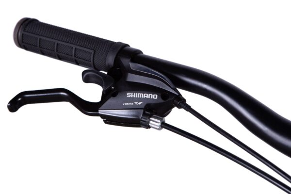 Shimano-vaihde, musta pyöräilykahva