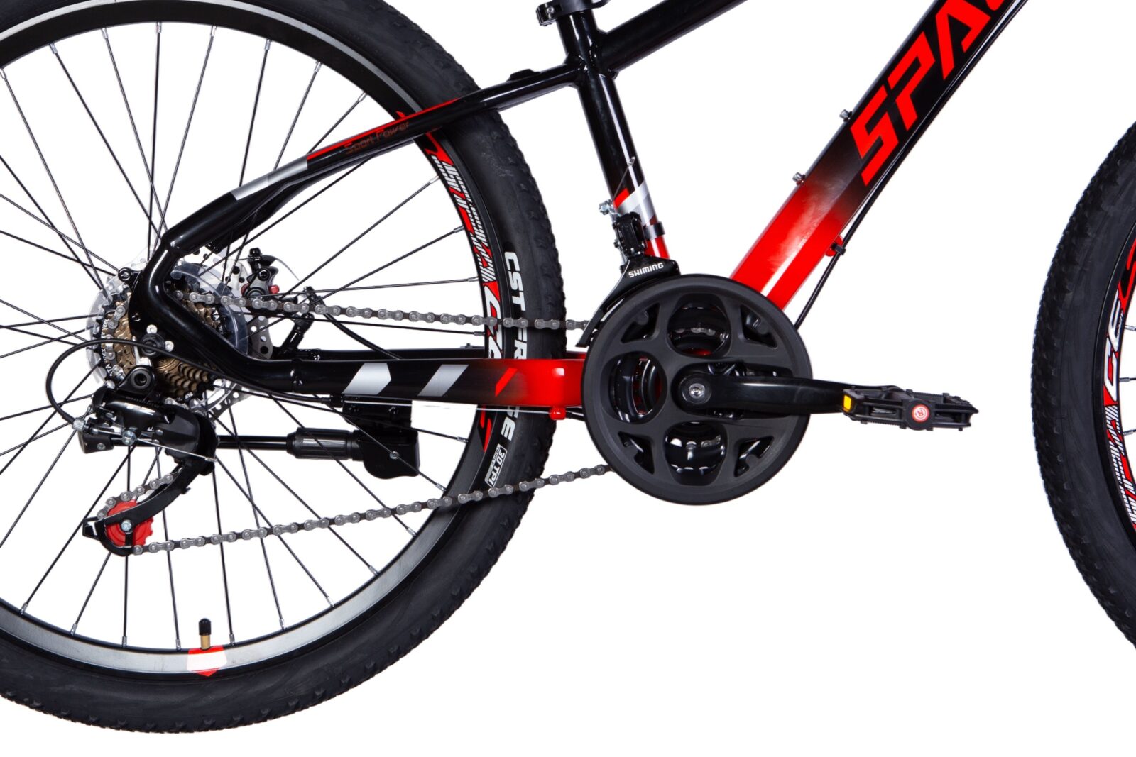 Maastopyörän takakappale ja vaihteet