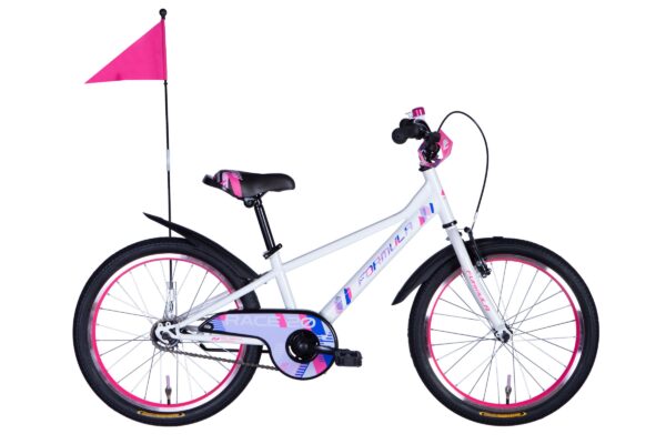 Lasten polkupyörä Race, 20", 1 vaihde, 110–135 cm, Valkoinen