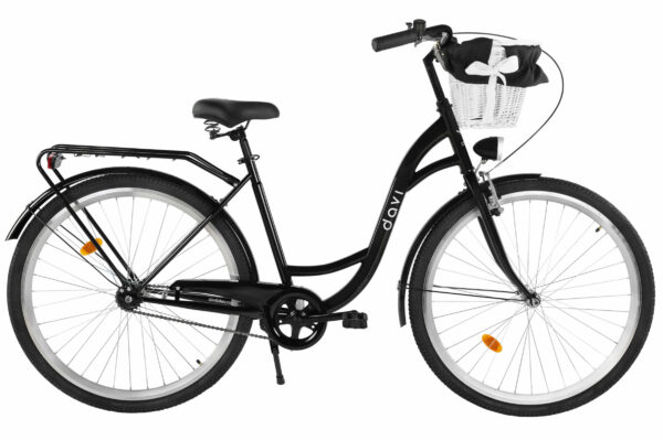 Naisten kaupunkipyörä Davi Lila 1 vaihde, 28", 160–185 cm, Musta