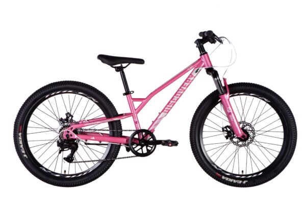 Polkupyörä Lasten MTB Flint 24", 130-150 cm, 7 vaihdetta, Vaaleanpunainen