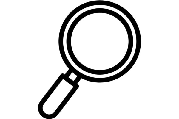 Suurennuslasi symboli valkoisella taustalla.