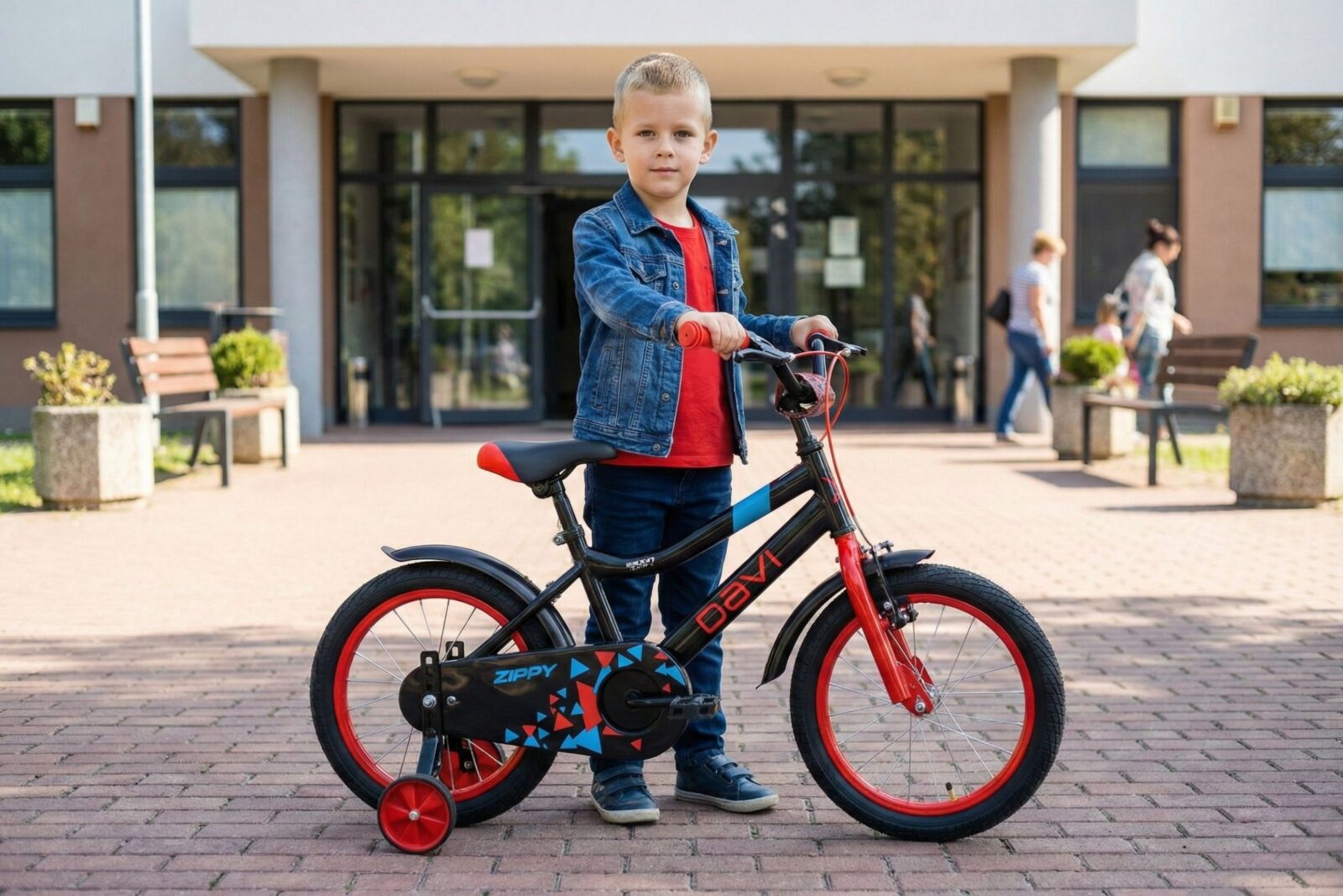 lasten polkupyörä davi zippy 16", 95 110 cm, 1 vaihde, musta