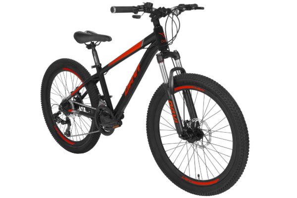 bicicleta copii davi montaro aluminiu, 24", 130 160 cm, 21 viteze, negru/roşu (copy)