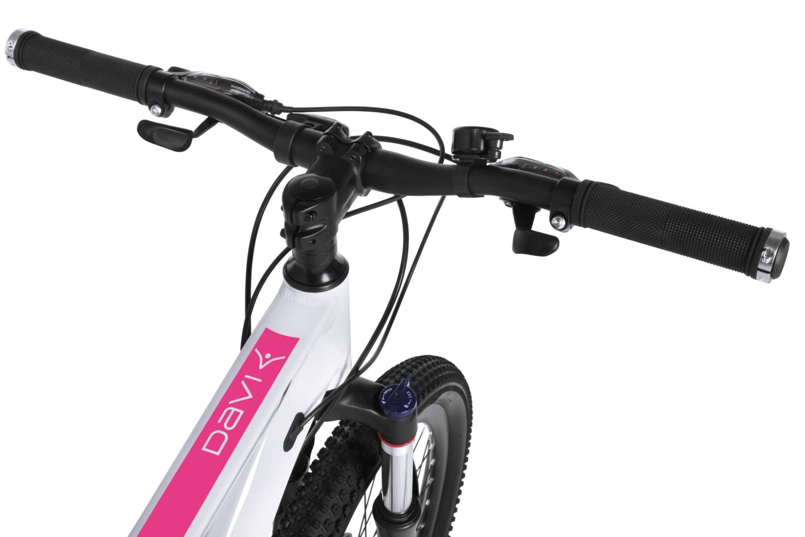 bicicleta copi davi bella aluminiu, 24", 130 160 cm, 21 viteze, roz/alb