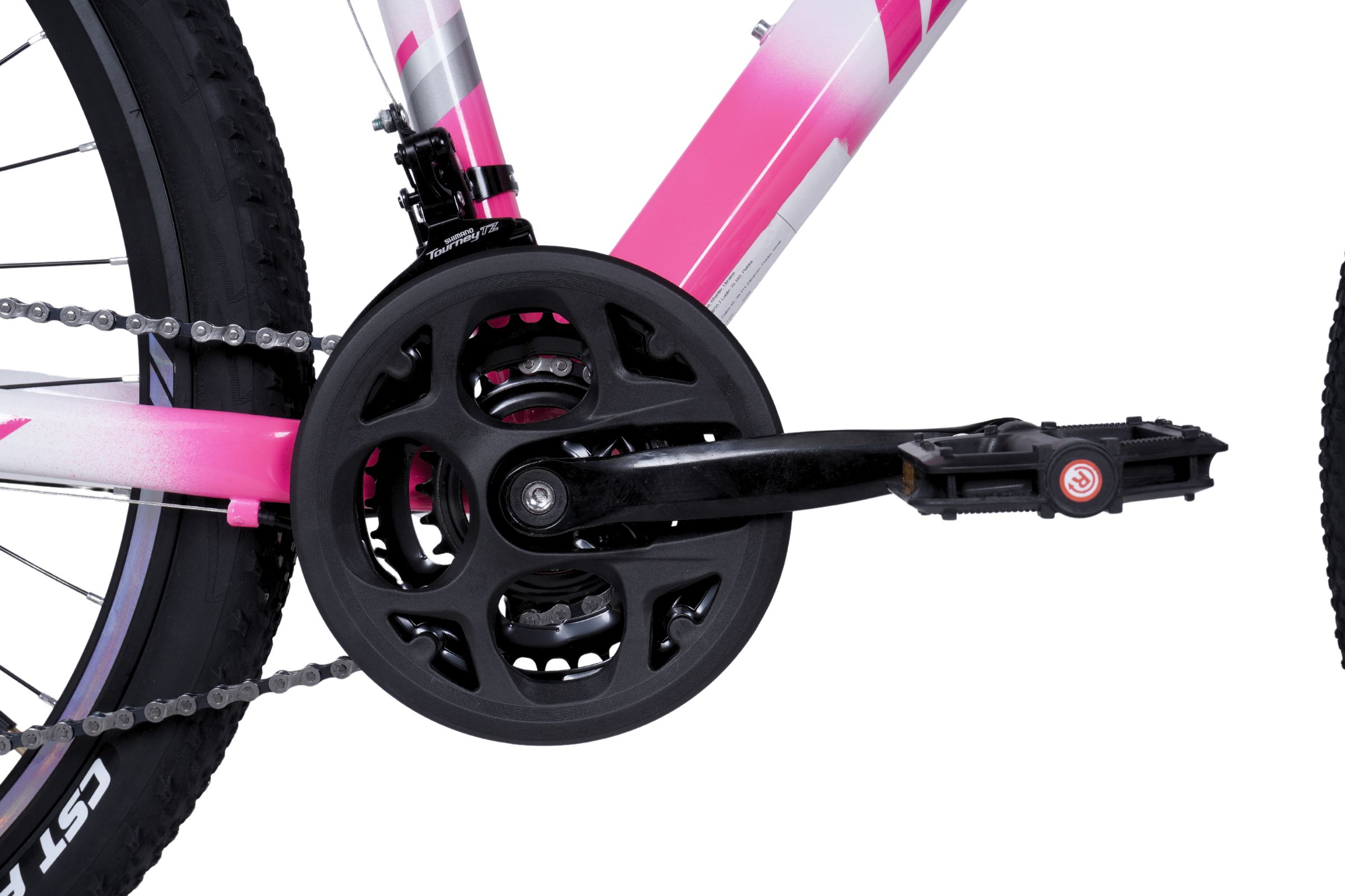 maastopyörä davi bella alumiini, 27,5", 160–185 cm, 21 vaihdetta, valkoinen/vaaleanpunainen