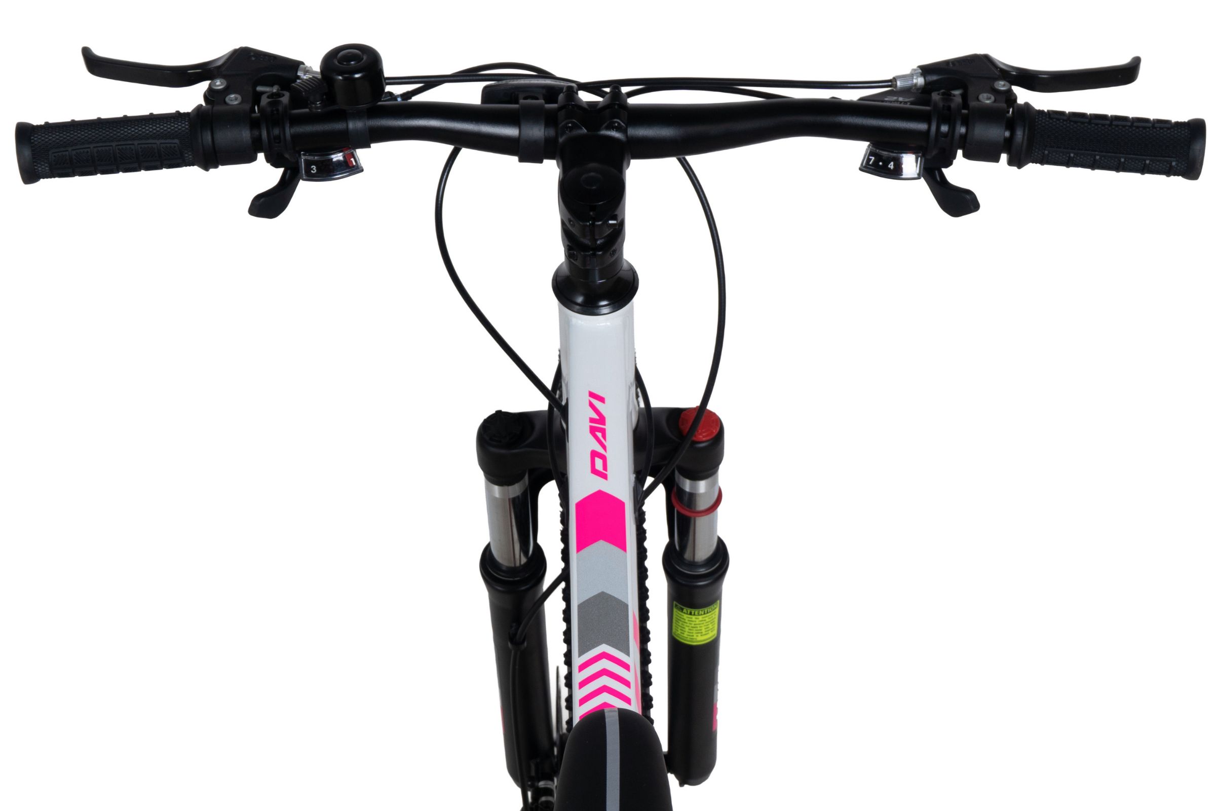 bicicleta mtb davi bonita 26", 145 170 cm, 21 viteze, roz/alb