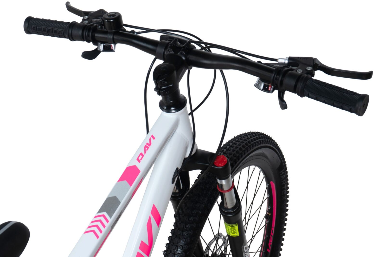 bicicleta mtb davi bonita 26", 145 170 cm, 21 viteze, roz/alb