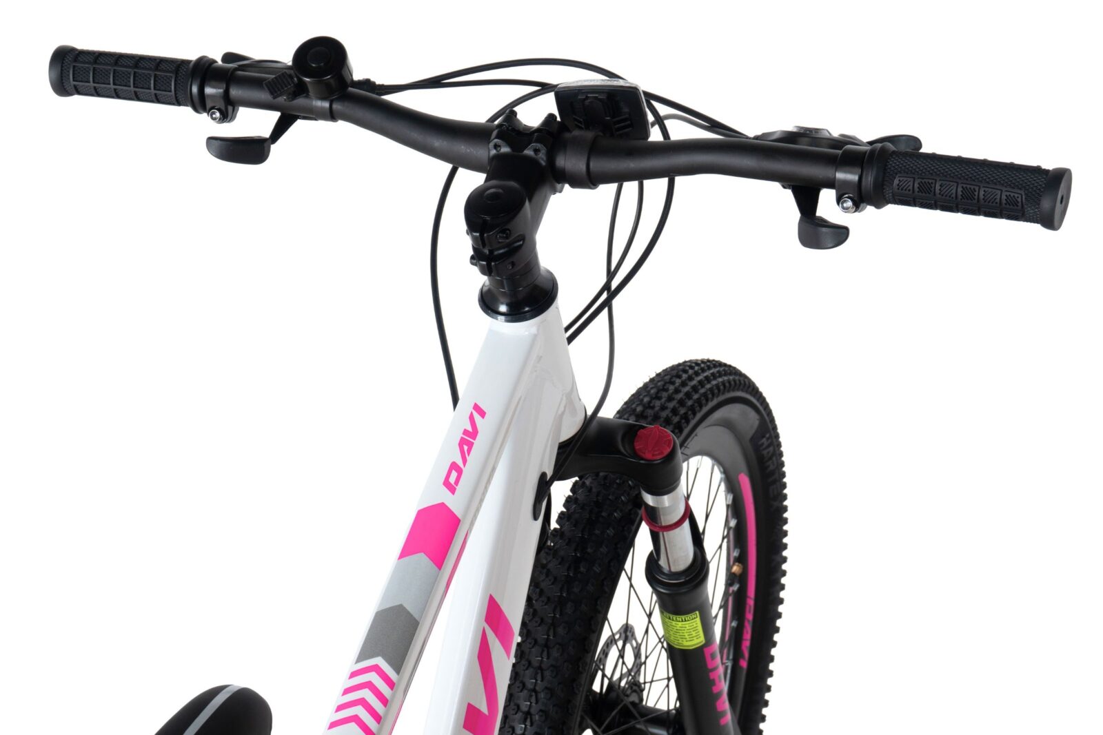 bicicleta copii davi bonita 24", 130 160 cm, 21 viteze, roz/alb