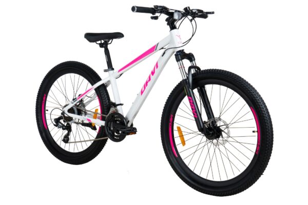 maastopyörä davi bella alumiini, 26", 145 170 cm, 21 vaihdetta, vaaleanpunainen/valkoinen