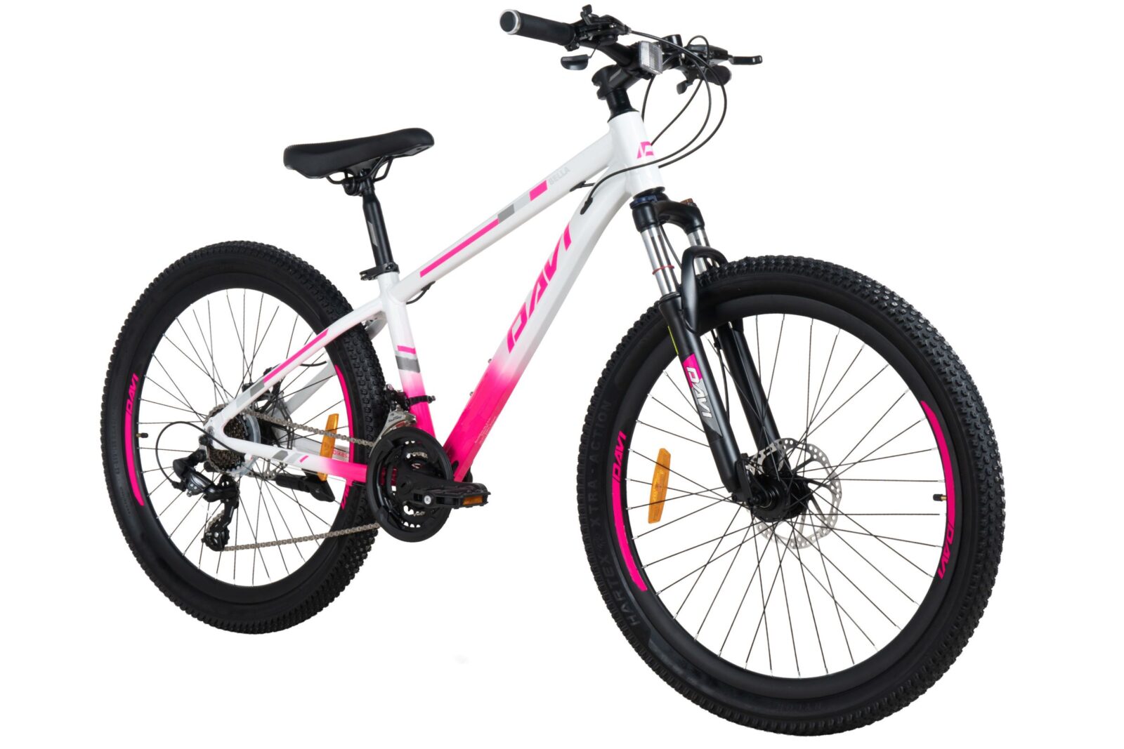maastopyörä davi bella alumiini, 26", 145 170 cm, 21 vaihdetta, vaaleanpunainen/valkoinen (copy)