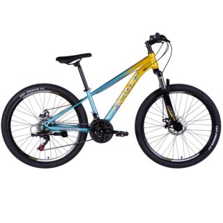 Maastopyörä Mars 26", 145–170 cm, 21 vaihdetta, Sininen/Keltainen