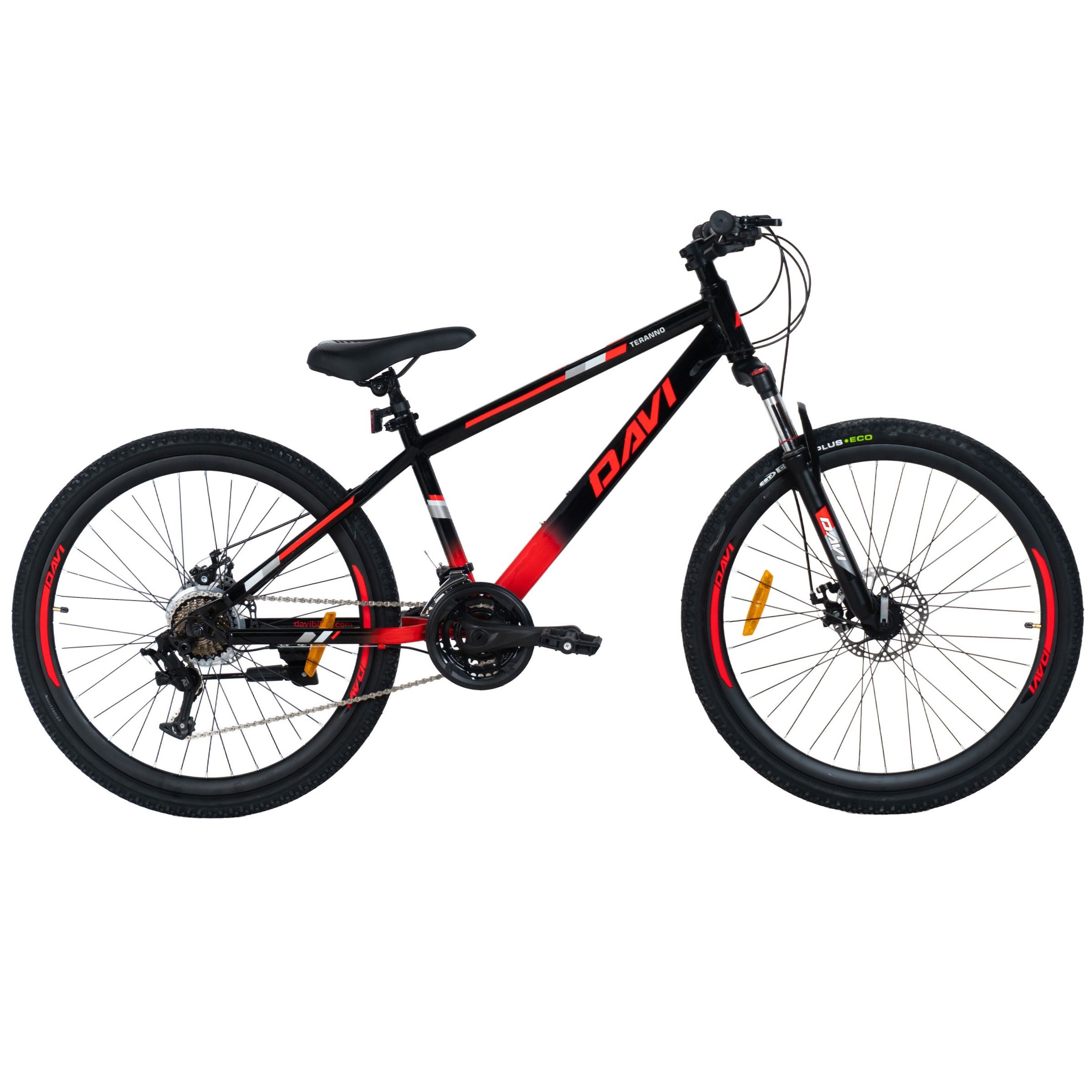 Maastopyörä Davi Terrano 26", 145-170 cm, 21 vaihdetta, Punainen/Musta