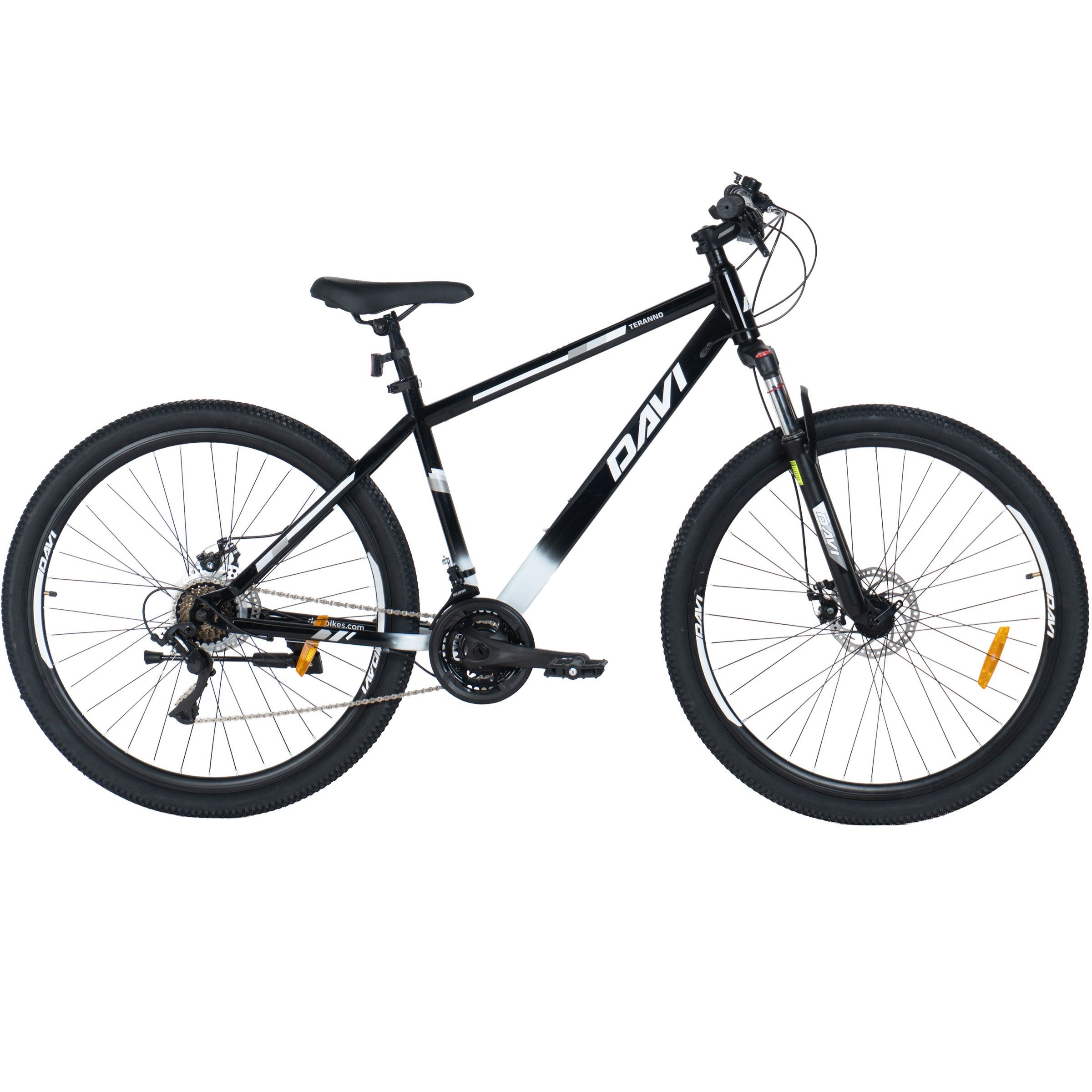 Maastopyörä Davi Terrano 29", 170-195 cm, 21 vaihdetta, Musta/Valkoinen