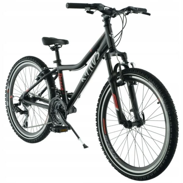 kands dragon 24" polkupyörä, 130–165 cm, musta
