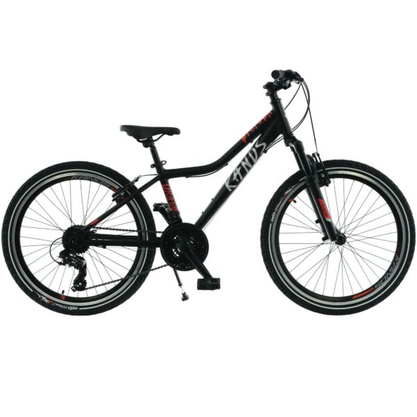 kands dragon 24" polkupyörä, 130–165 cm, musta