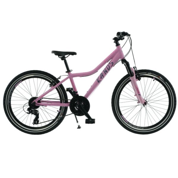 kands dragon 24" polkupyörä, 130–165 cm, vaaleanpunainen