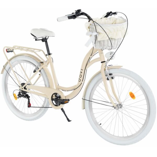 kaupunkipyörä davi emma 7 vaihdetta, 26", 155–180 cm, kermanvärinen/valkoinen