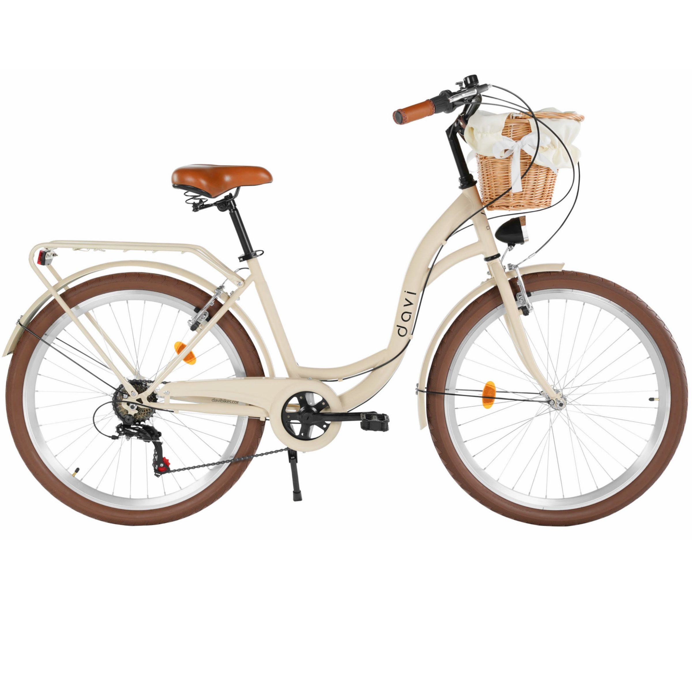 Kaupunkipyörä Davi Emma 7 vaihdetta, 26", 155–180 cm, Kahvi