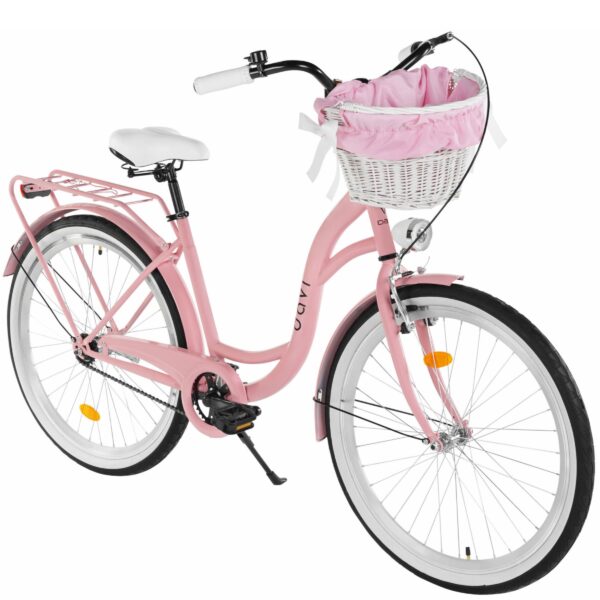 kaupunkipyörä davi lila 1 vaihde, 26", 155–180 cm, vaaleanpunainen