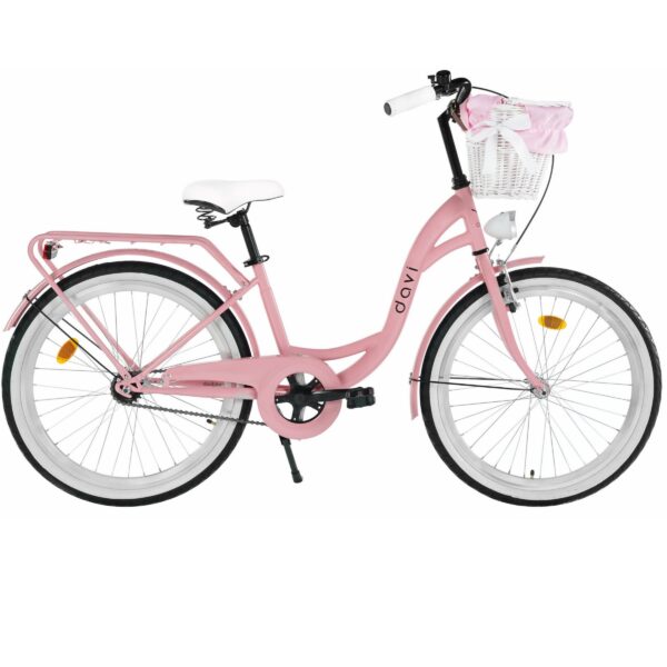 kaupunkipyörä davi lila 1 vaihde, 26", 155–180 cm, vaaleanpunainen