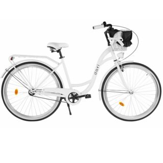 Kaupunkipyörä Davi Lila 28", 160–185 cm, 1 vaihde, Valkoinen/Musta