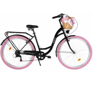 Kaupunkipyörä Davi Emma 28", 160–185 cm, 7 vaihdetta, Vaaleanpunainen/Musta