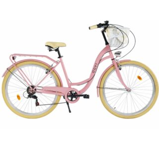 Kaupunkipyörä Davi Emma 28", 160–185 cm, 7 vaihdetta, Vaaleanpunainen/Kermanvärinen