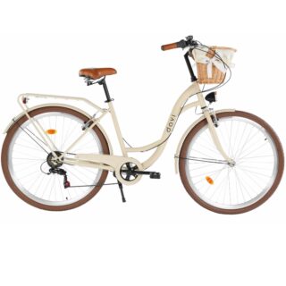 Kaupunkipyörä Davi Emma 28", 160–185 cm, 7 vaihdetta, Kermanvärinen/ruskea
