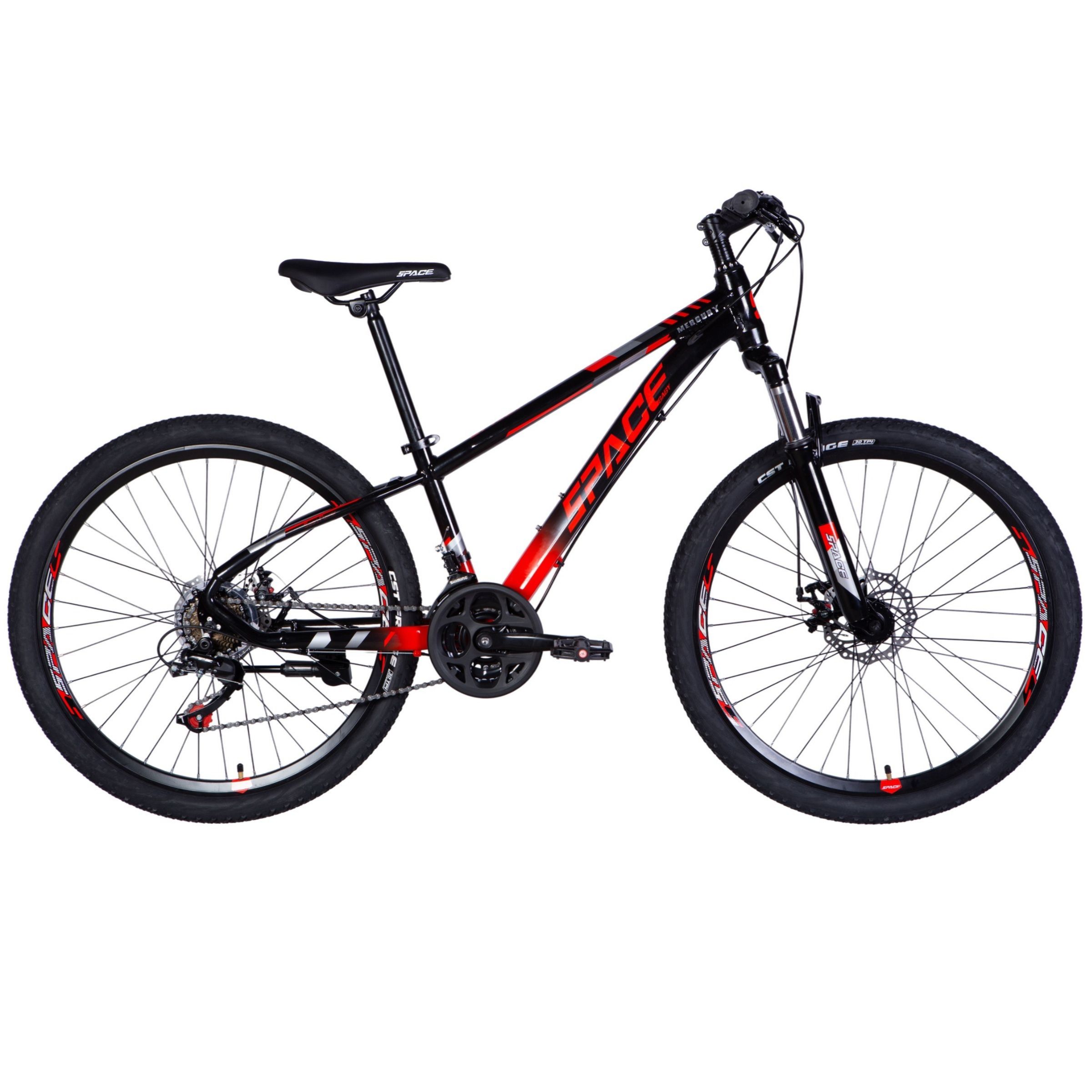 Maastopyörä Mercury Alumiini, 26", 145–170 cm, 21 vaihdetta, Musta/Punainen