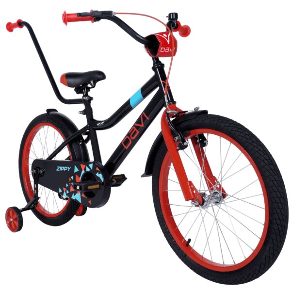 lasten polkupyörä davi zippy 20", 110 130 cm, 1 vaihde, musta