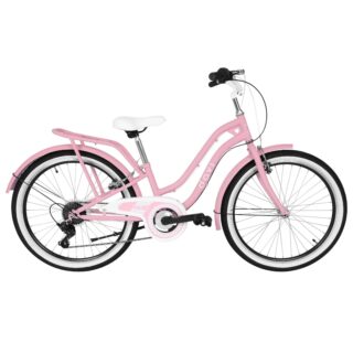 Lasten polkupyörä Davi Molli 24", 130–165 cm, 7 vaihdetta, Vaaleanpunainen