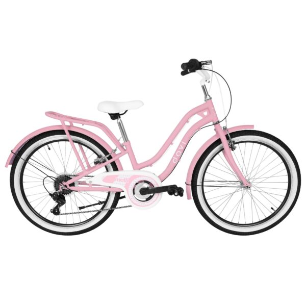 lasten polkupyörä davi molli 24", 130–165 cm, 7 vaihdetta, vaaleanpunainen